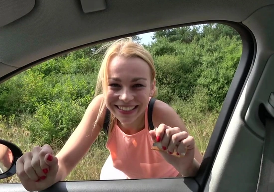 Водитель снял шлюху на трассе и выебал в машине с окончание в рот