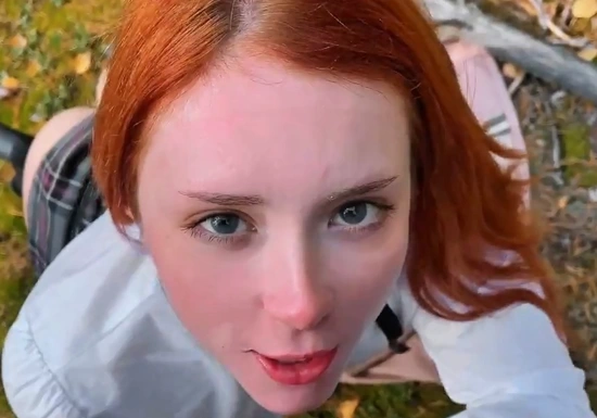 Русская милашка хочеш сладкого - осеннего секса на улице