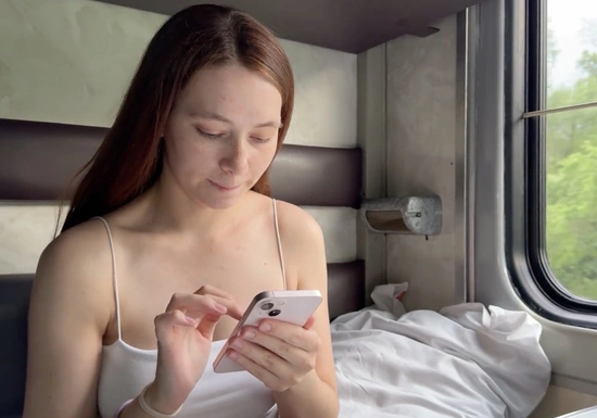 Возбудился на русскую девушку в поезде